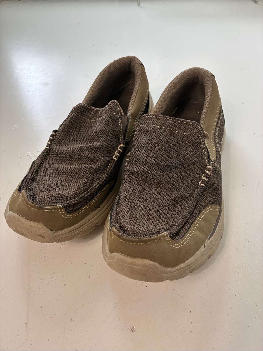 George Mens 10.5 Brown Slip On Sperry Style Boat Shoes